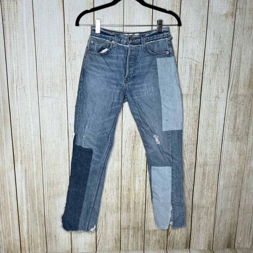 Reformation Skinny Patch Jeans in Torres Wash - Picture 2 of 7